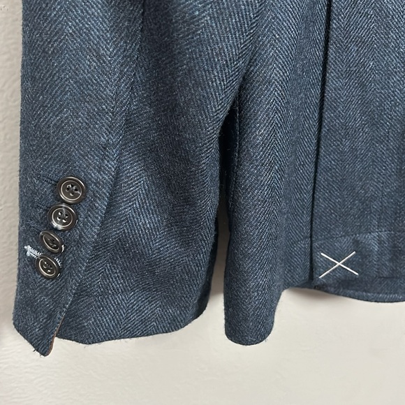 Report Collection Sport Fit Navy Herringbone style Blazer size XL- NWT - Picture 10 of 17